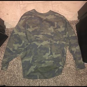 express one eleven oversized camo sweatshirt